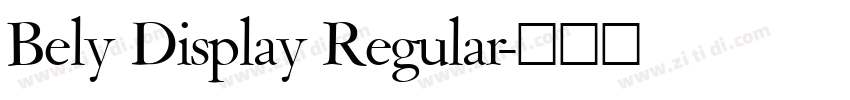Bely Display Regular字体转换